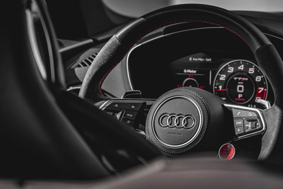 Audi sports car interior cockpit design