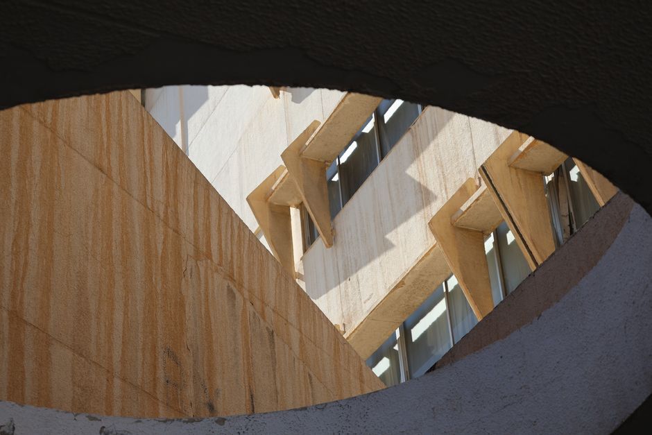 Syrian government building exterior Damascus