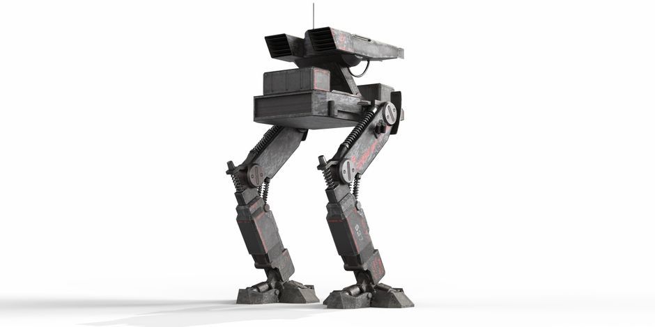 robot army futuristic sci-fi concept art