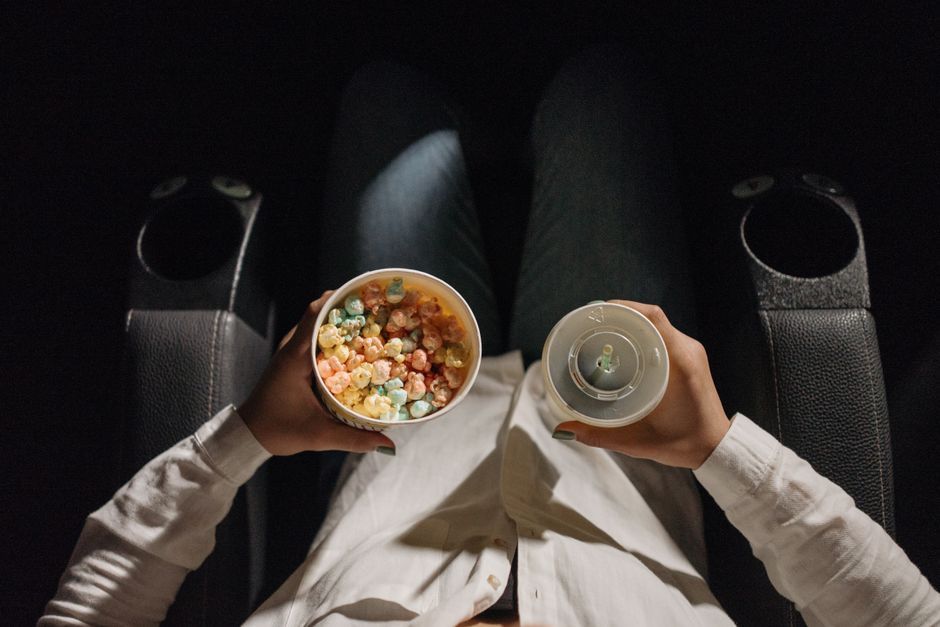 movie theater popcorn and drinks