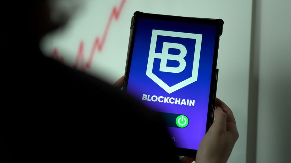 blockchain smart contract data visualization code screen