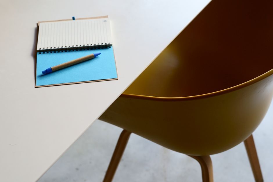 minimalist modern office workspace desk interior