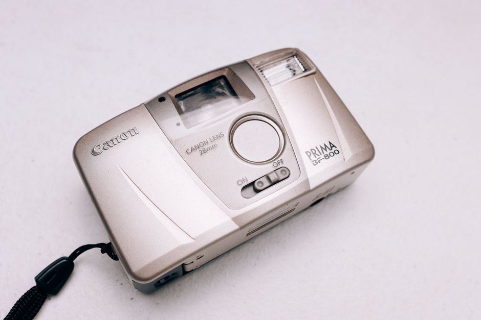 compact digital point and shoot camera retro design