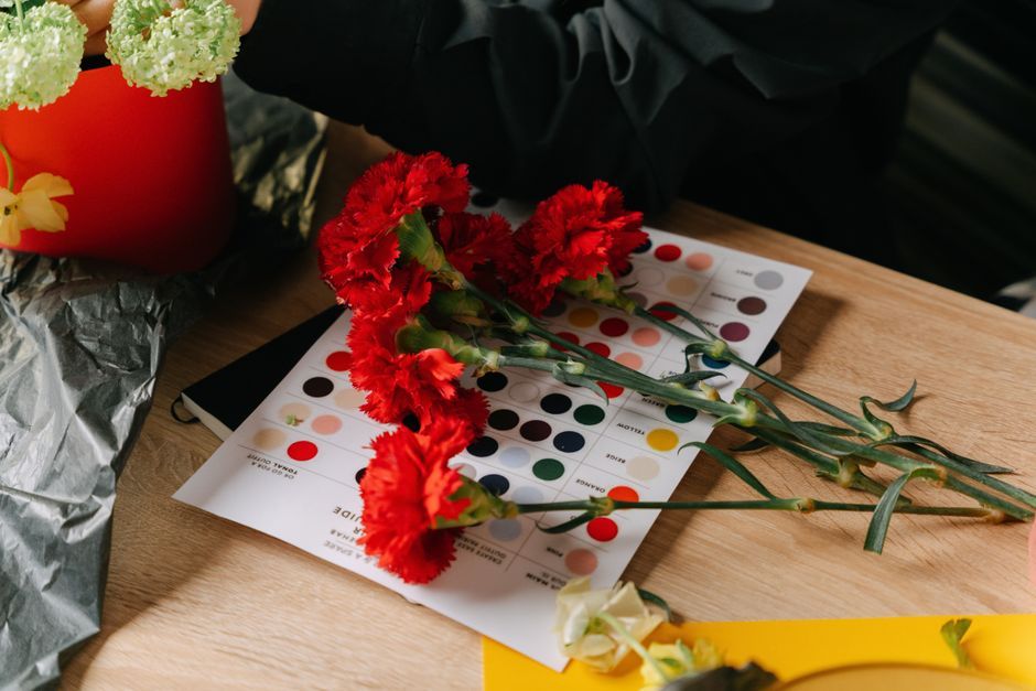 creative design workspace color palette