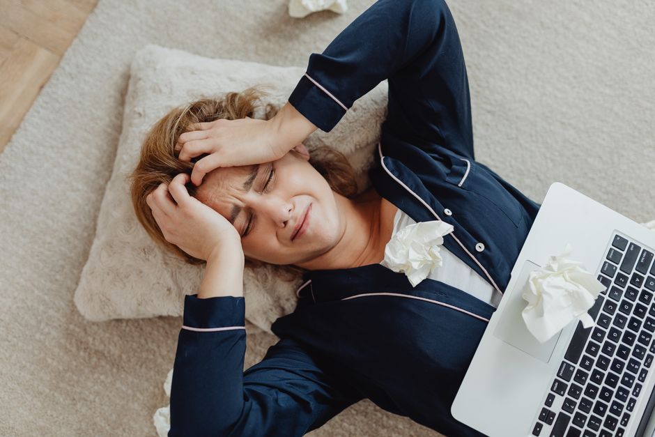 person resting away from computer burnout prevention