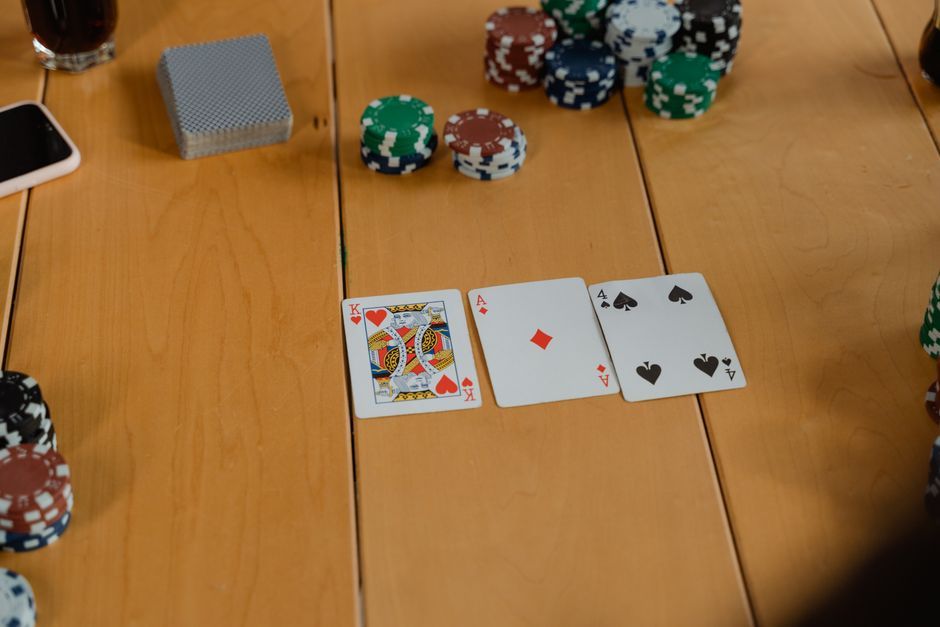 poker cards chips casino table entertainment