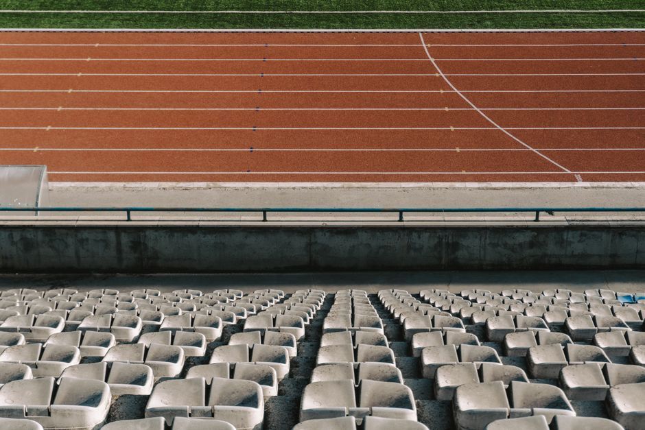 outdoor public sports park running track concrete plaza Tijuana Mexico