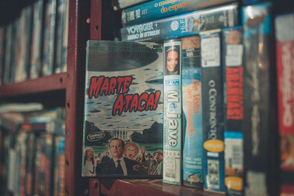 retro action movie VHS cover style