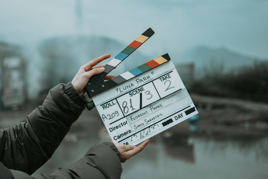 movie production clapperboard film set