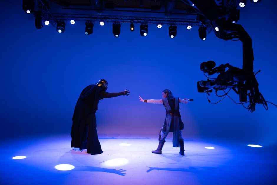film studio production set lighting fog