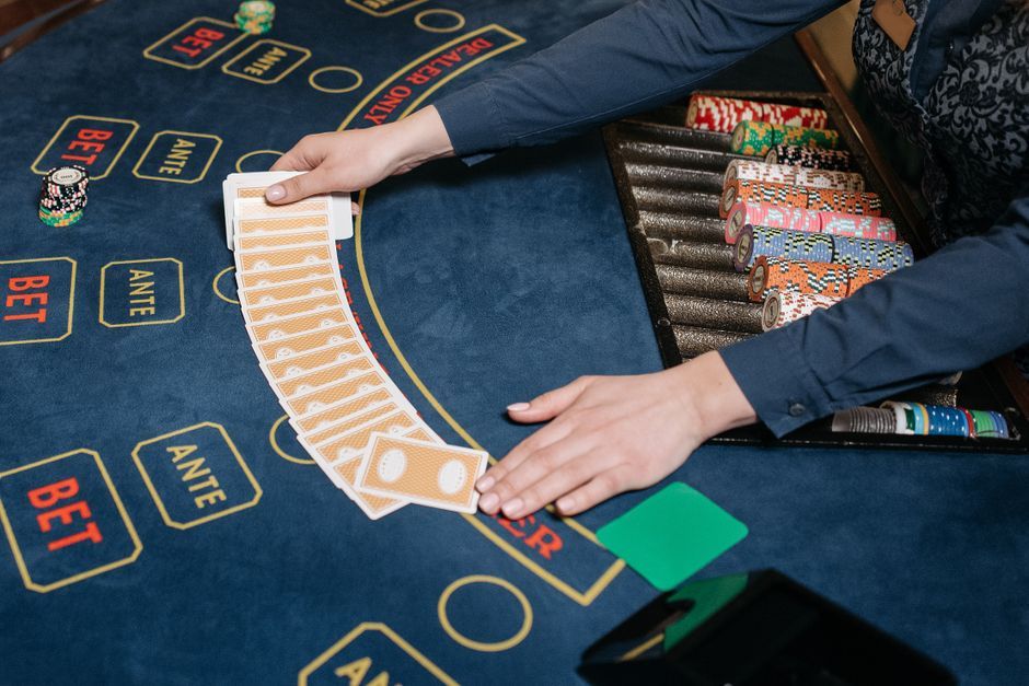 poker cards chips game table