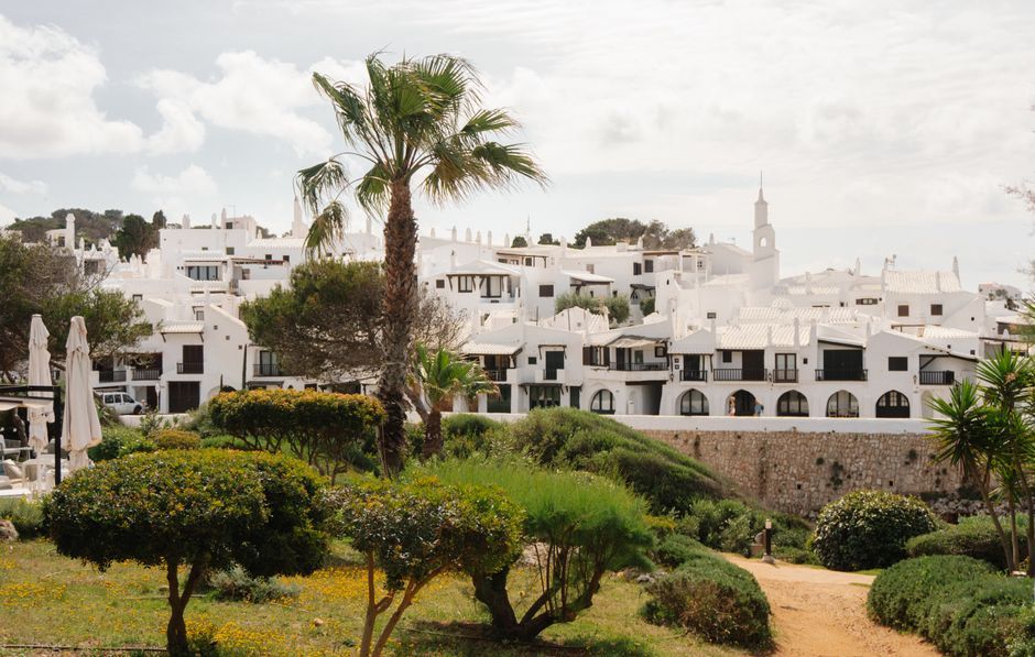 Spain Menorca traditional Mediterranean village architecture