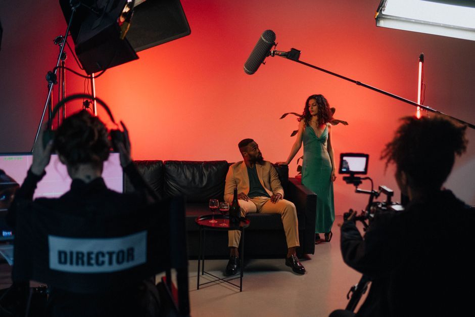cinematic movie production set lighting studio