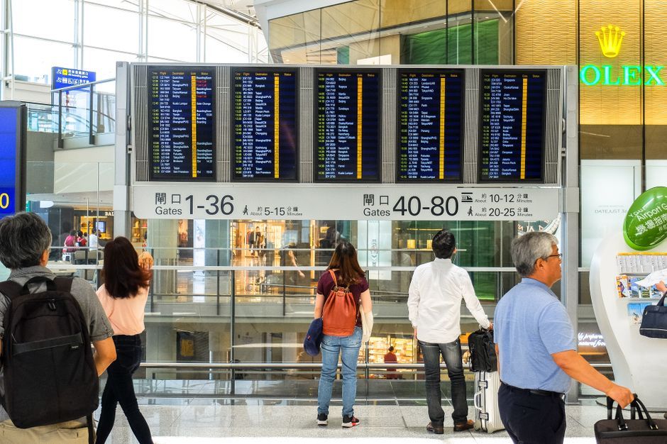 India airport terminal departure board