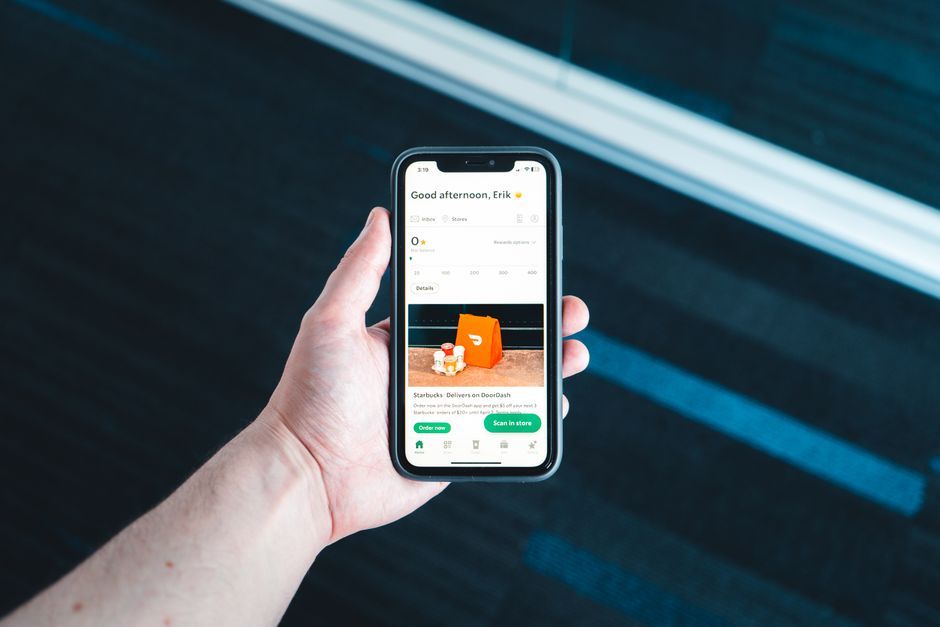 shopping mobile app interface screen