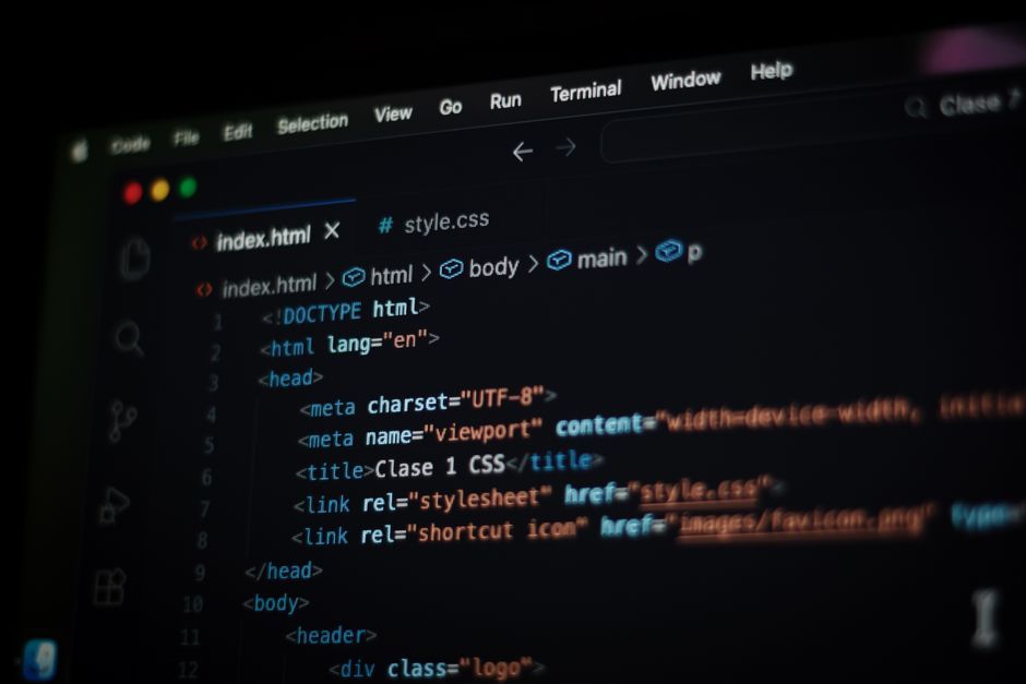 code editor screen syntax highlighing