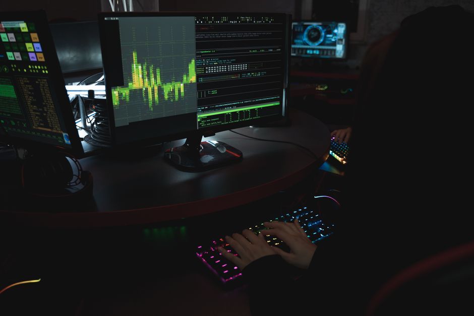 cyber security code analysis monitor screen