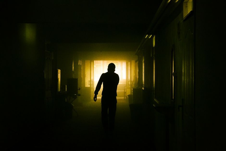 dark mysterious room cinematic lighting thriller movie