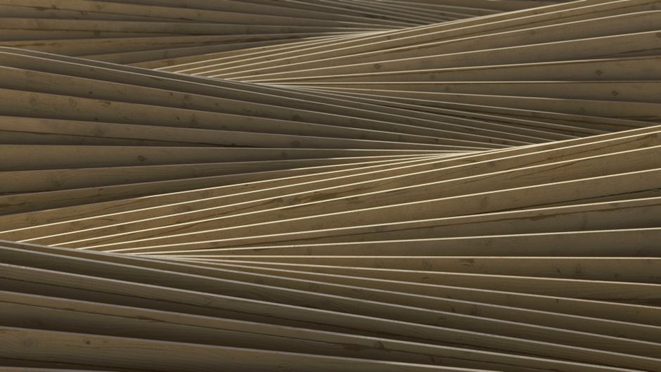 Germany modern wooden chapel interior architecture timber gridshell