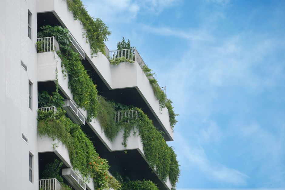 modern sustainable residential building exterior