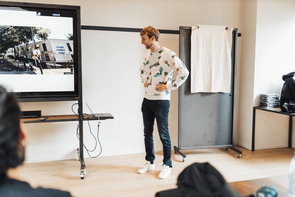 corporate office meeting room presentation