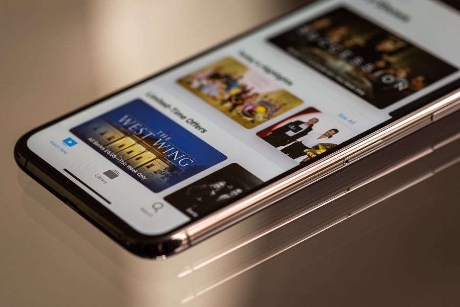 smartphone streaming application interface no logo