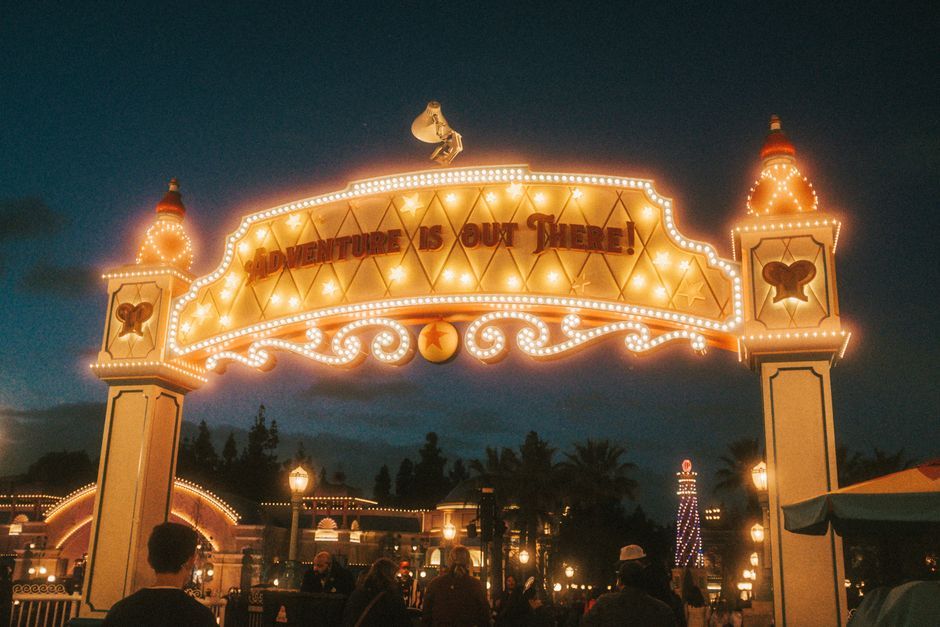 Disneyland theme park entrance California