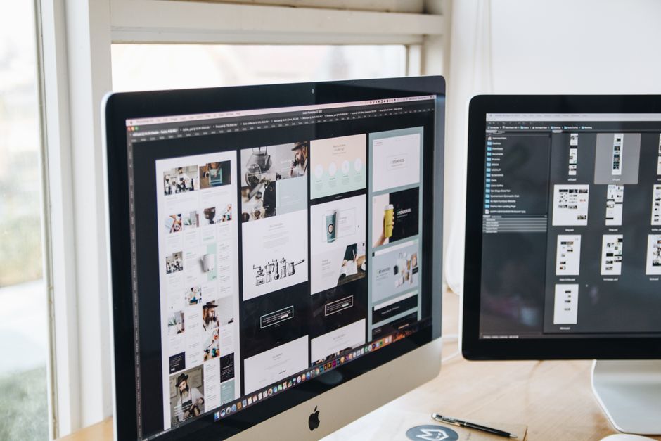 hotel management software screen office desk workspace