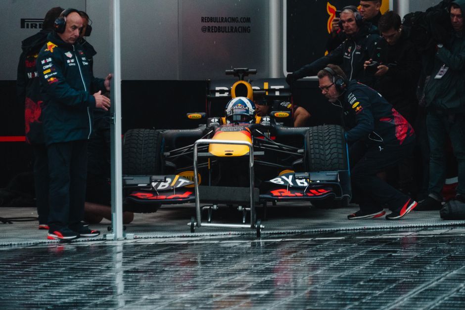 Formula 1 racing car pit lane Netherlands