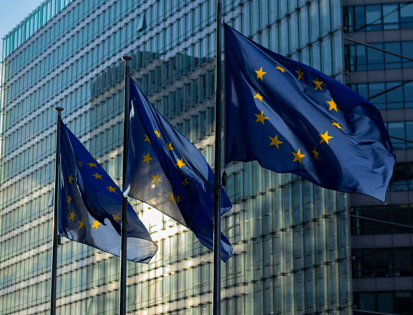 European Union flag building Brussels