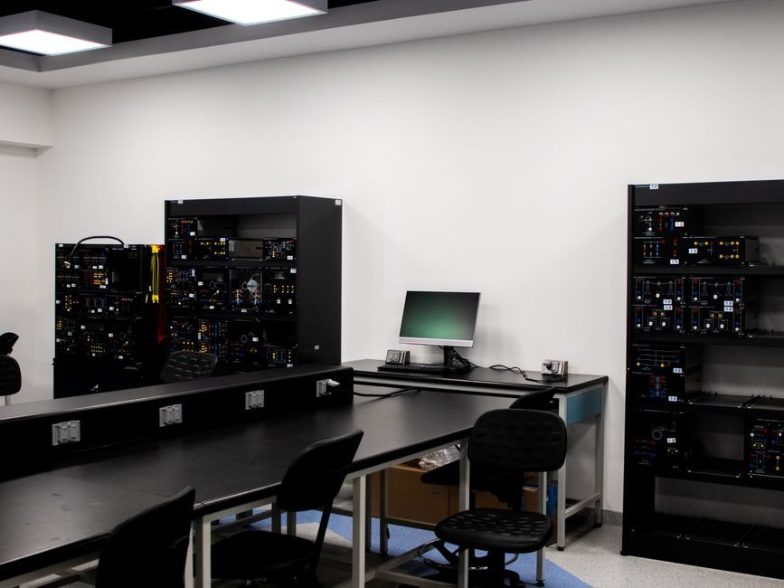 modern satellite control room tech workspace