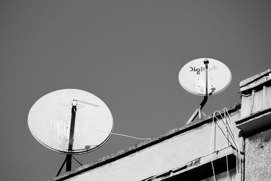 satellite dish antenna technology equipment sky