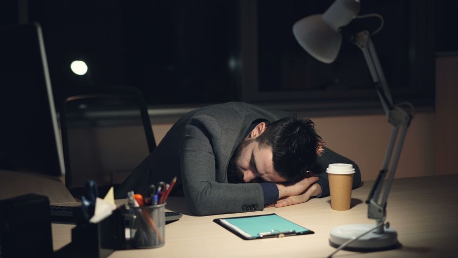 Thailand corporate workspace tired professional