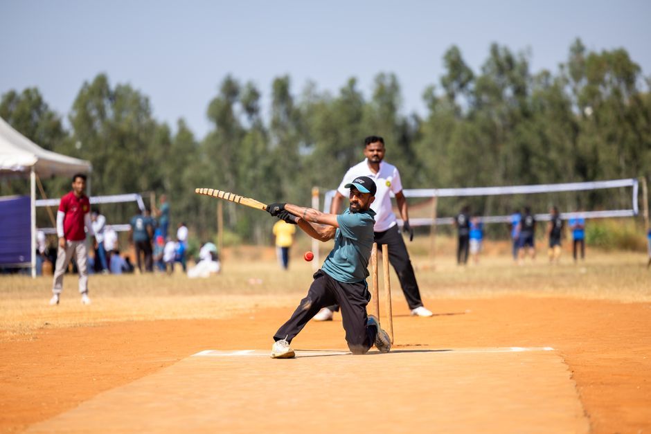 cricket bat ball pitch