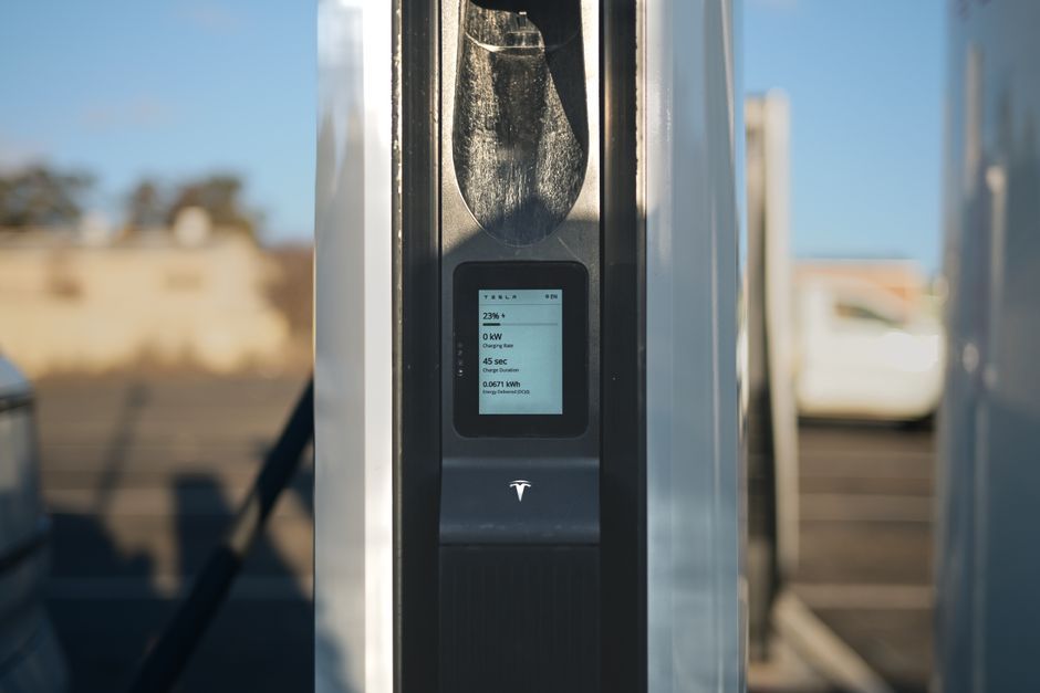 electric car charging dashboard display