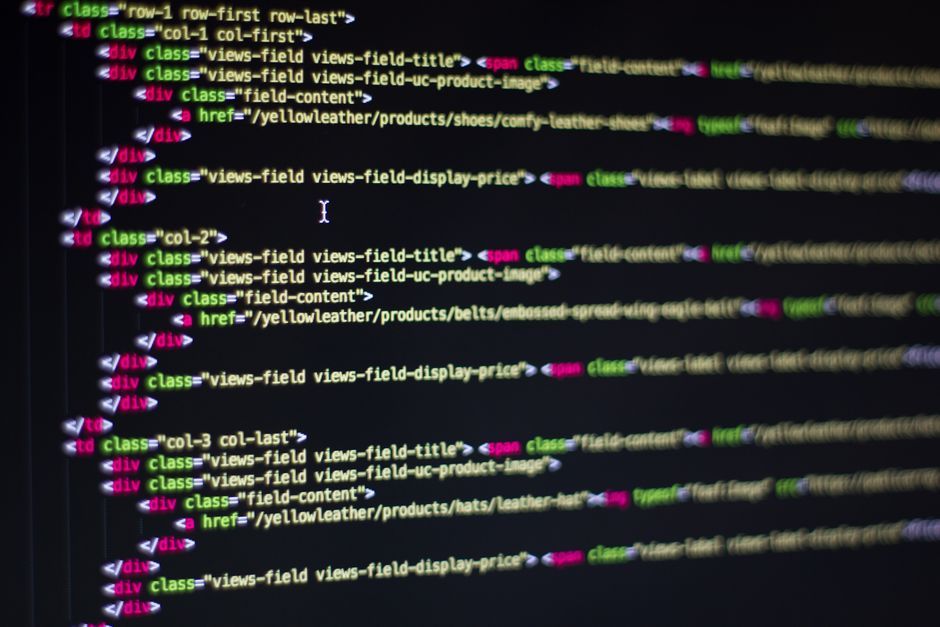 database schema diagram software code screen workspace