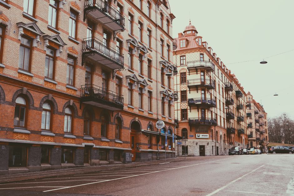 Sweden town street view