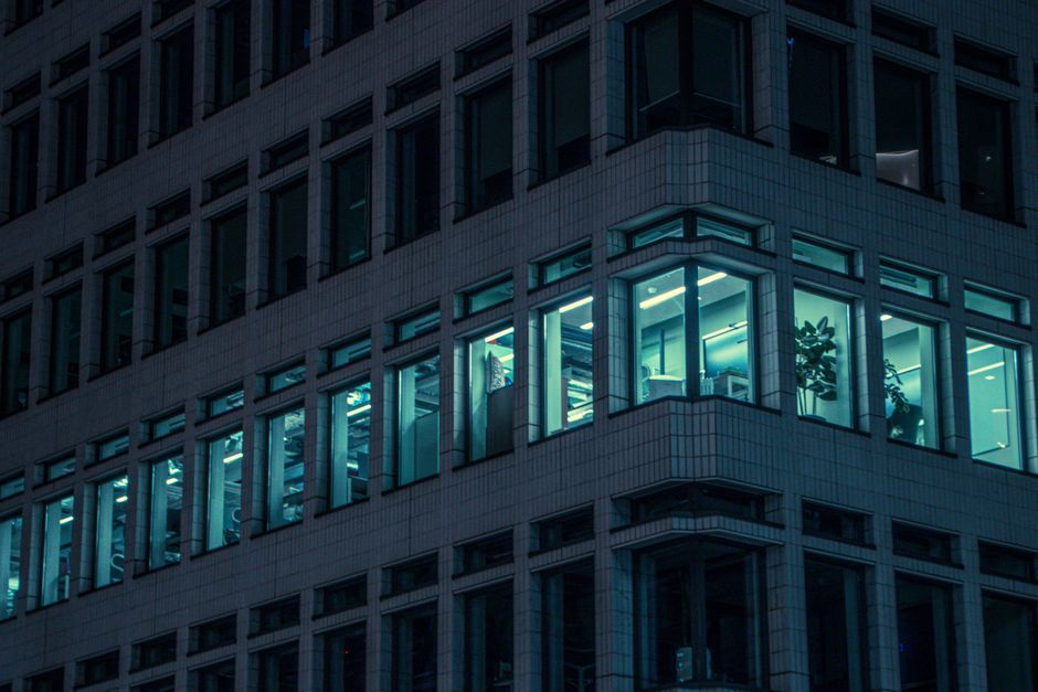UK financial district business office workspace