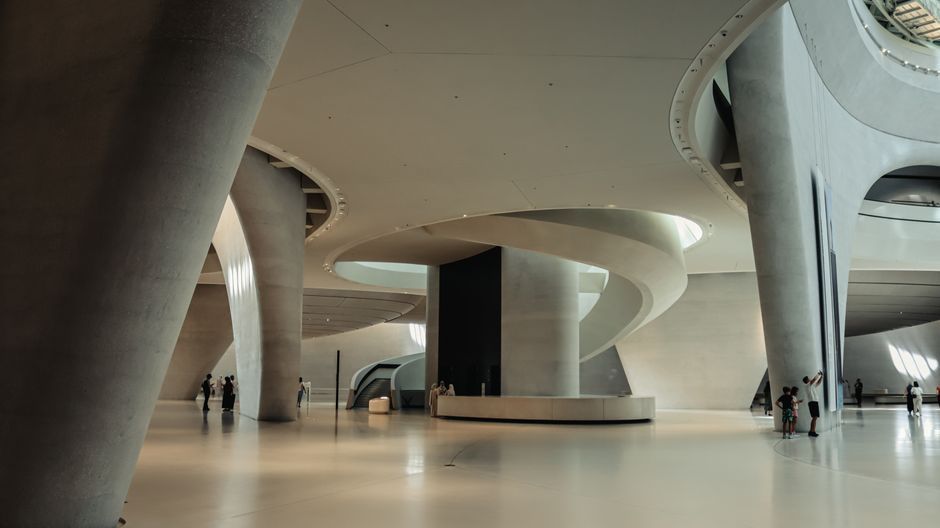 Abu Dhabi restaurant curved interior design architecture