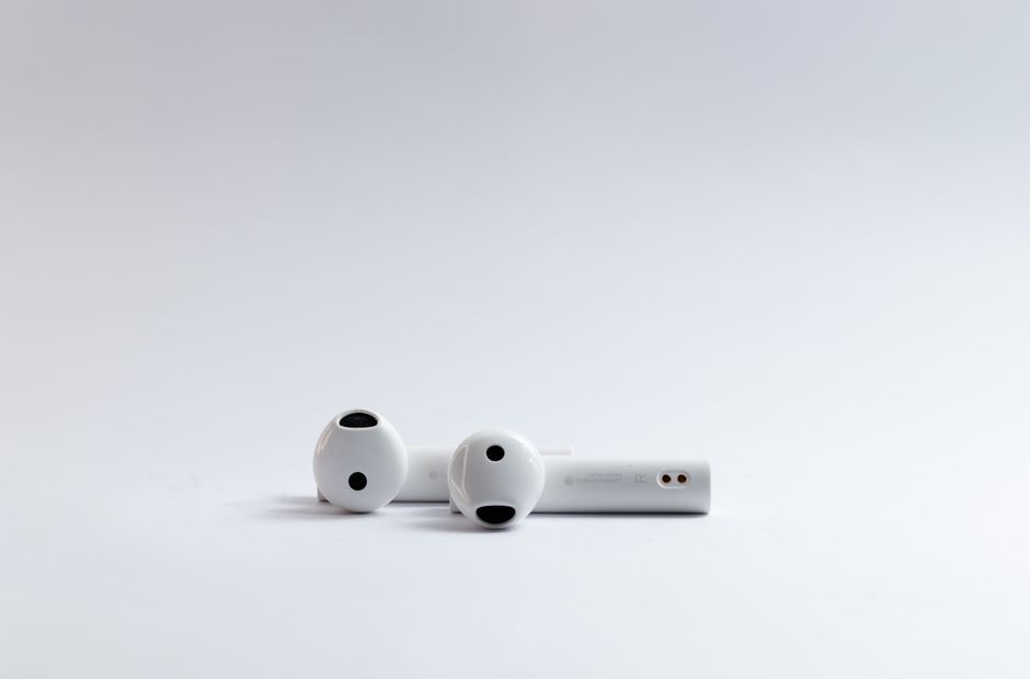 modern wireless headphones studio product shot