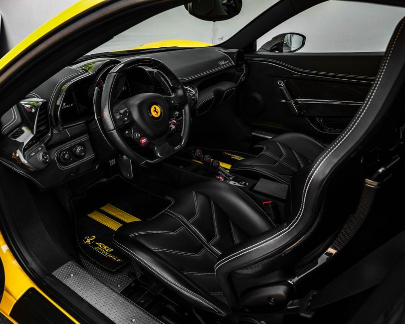 Ferrari Purosangue interior leather seats dashboard