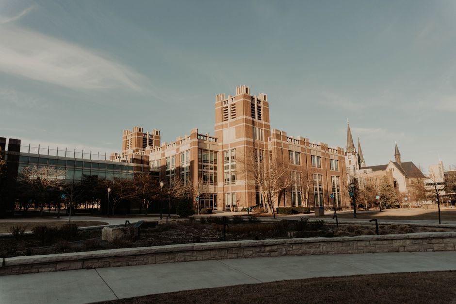 USA college campus building exterior