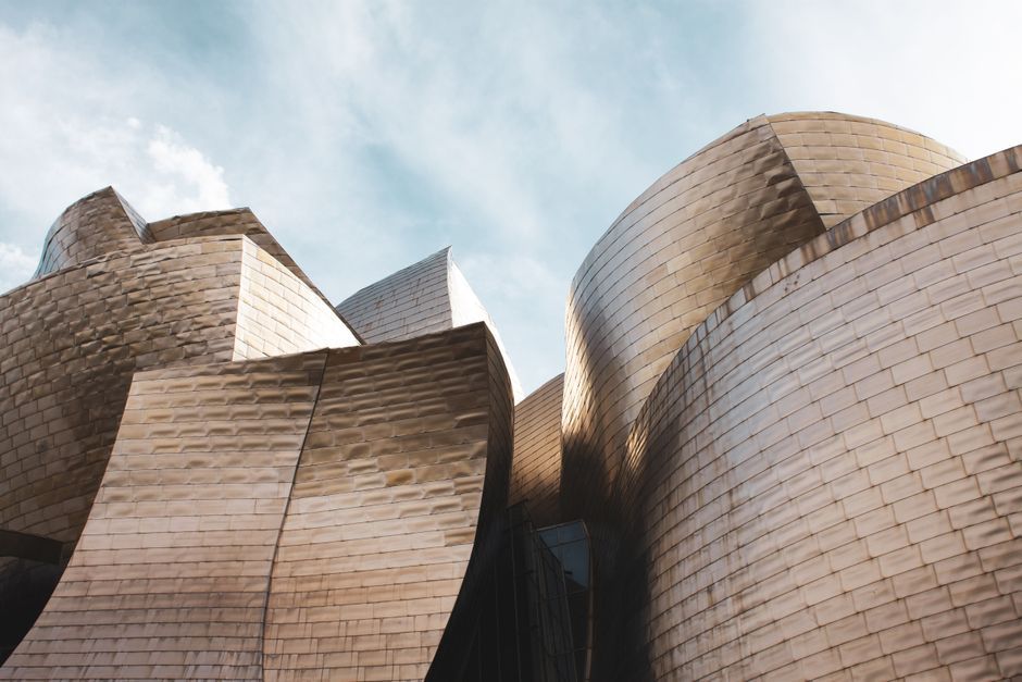 modern contemporary steel architecture Bilbao Spain exterior