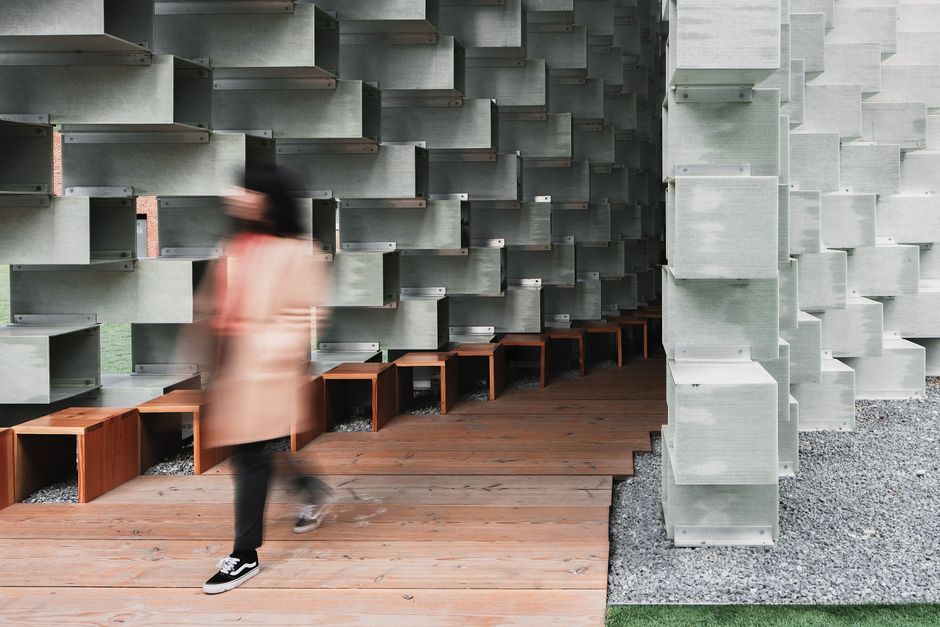 wooden modular pavilion structure architecture