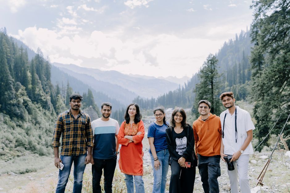 group of young adult friends smiling together
