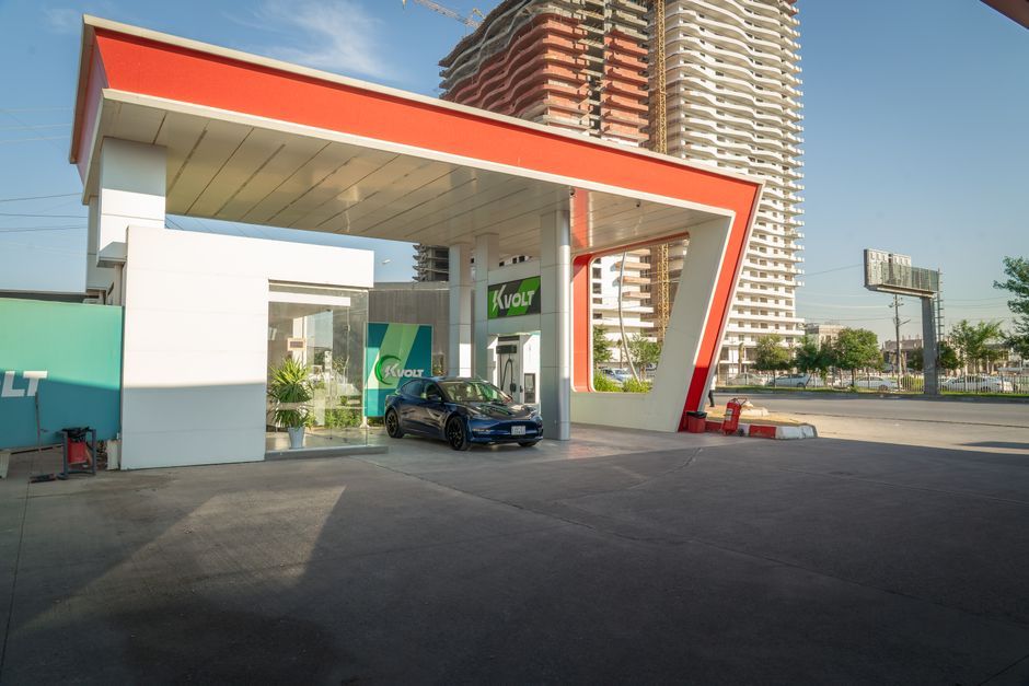 modern electric vehicle charging station automotive design