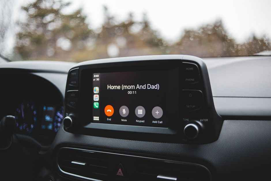 modern car interior dashboard screen