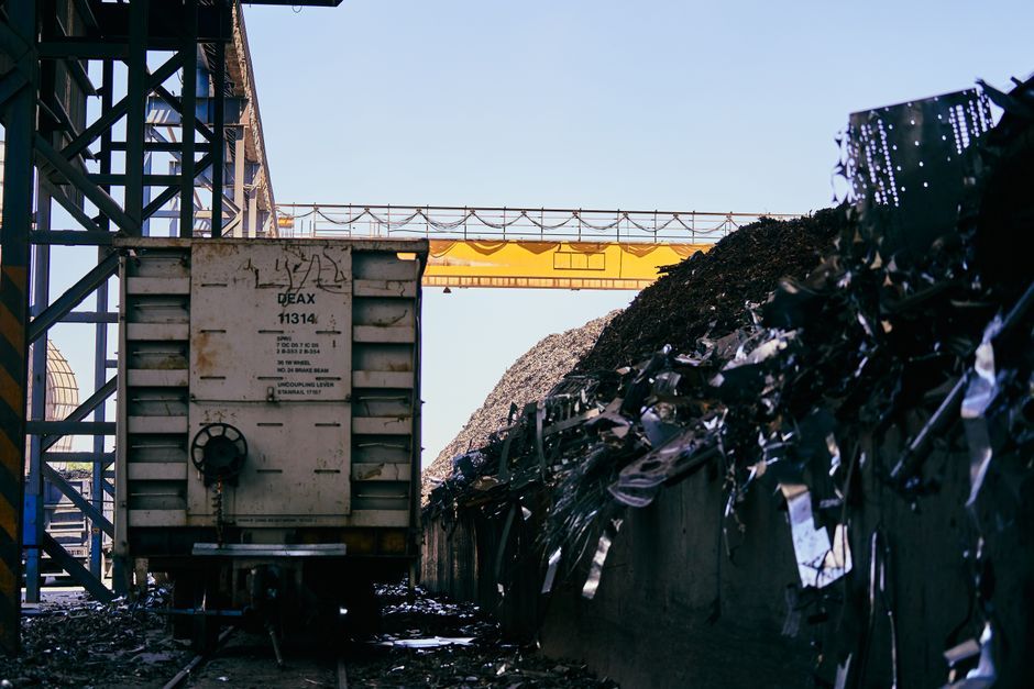Switzerland industrial metal waste recycling facility exterior