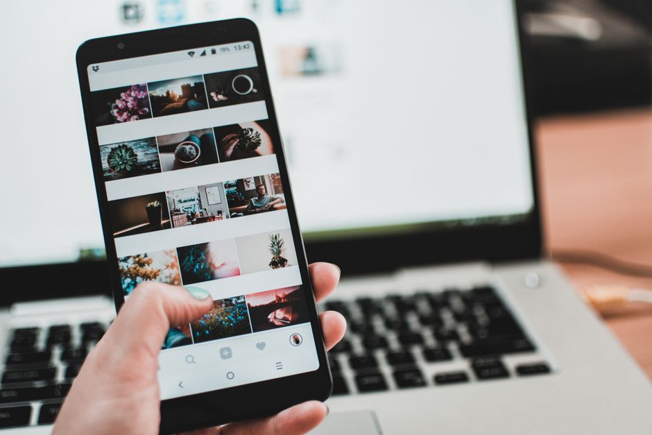 smartphone scrolling social media feed