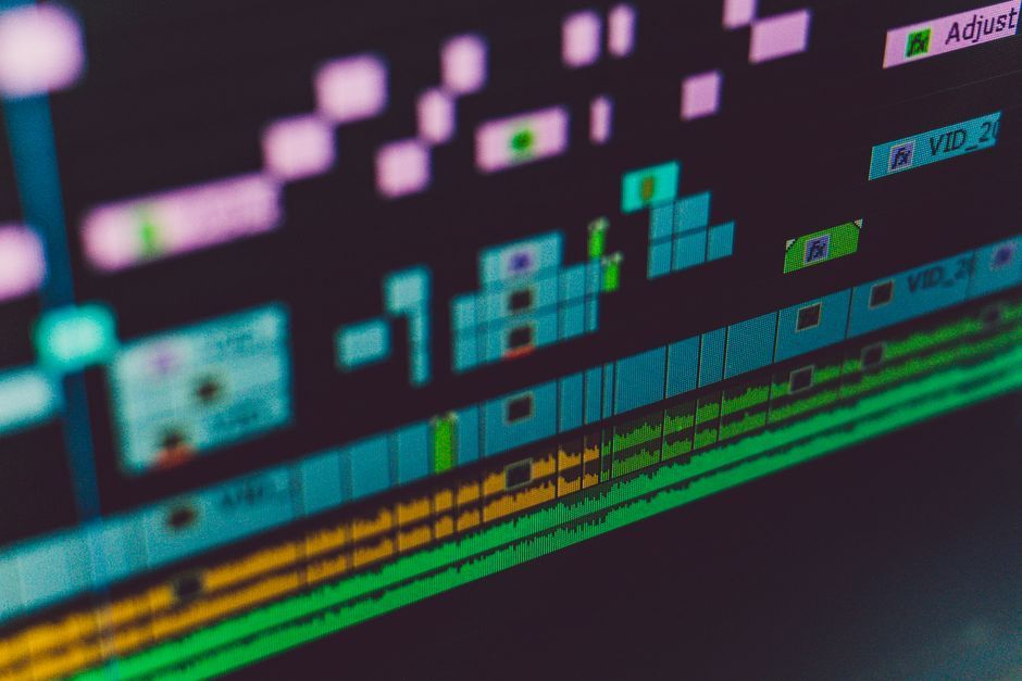 digital video editing timeline interface screen